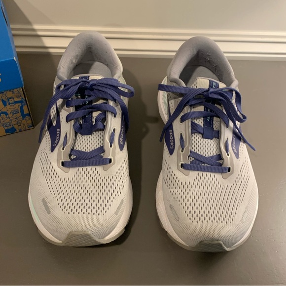 Brooks Adrenaline GTS 22 in Alloy/Blue/Green Extra Wide - Picture 2 of 16